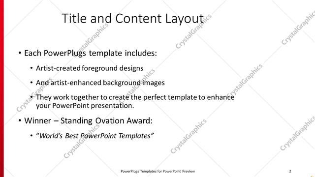 Title and Content presentation slide layout