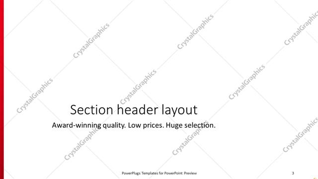 Section Header presentation slide layout