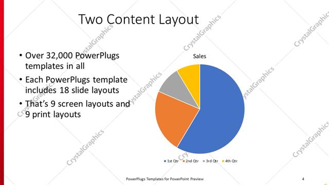 Two Content presentation slide layout