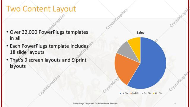 Two Content presentation slide layout
