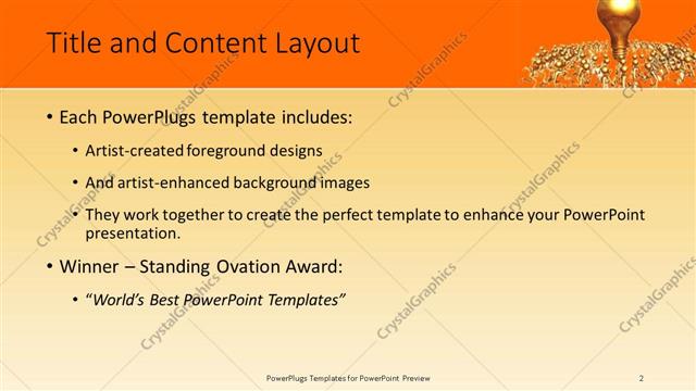 Title and Content presentation slide layout