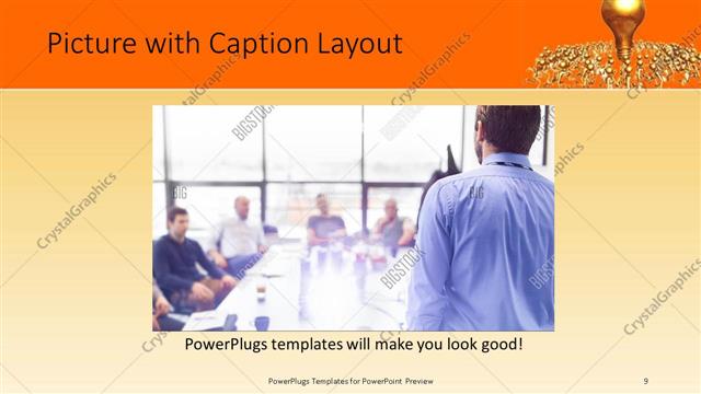 Picture with Caption presentation slide layout