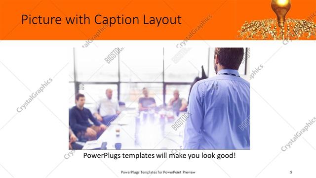 Picture with Caption presentation slide layout