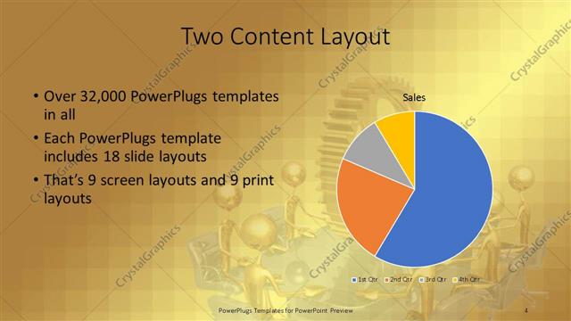Two Content presentation slide layout