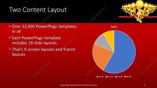 Two Content presentation slide layout