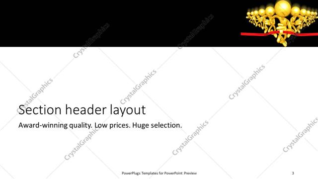 Section Header presentation slide layout