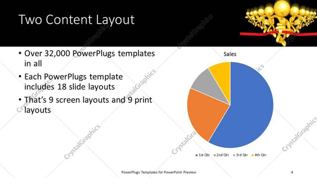 Two Content presentation slide layout