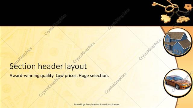 Section Header presentation slide layout