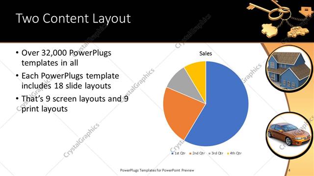 Two Content presentation slide layout