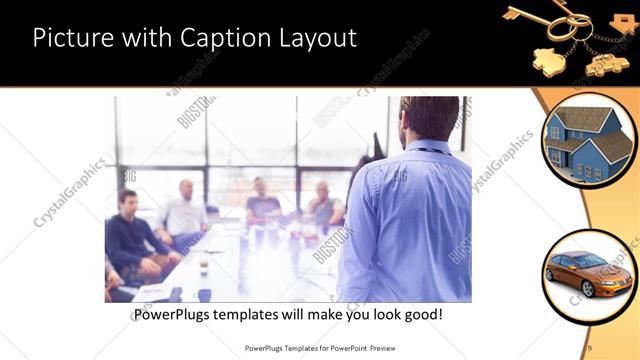 Picture with Caption presentation slide layout