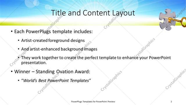 Title and Content presentation slide layout