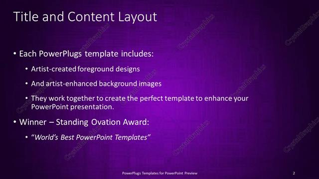 Title and Content presentation slide layout