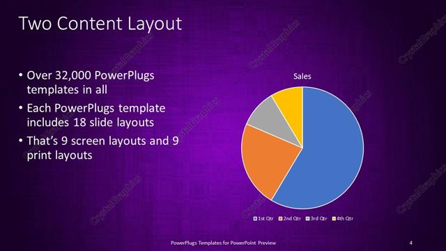 Two Content presentation slide layout