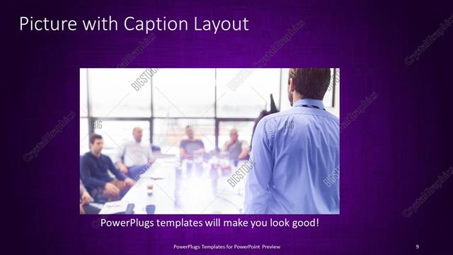 Picture with Caption presentation slide layout