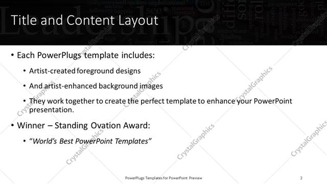 Title and Content presentation slide layout