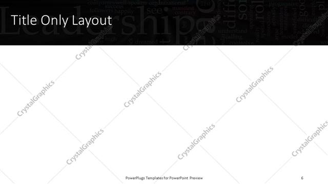 Title Only presentation slide layout