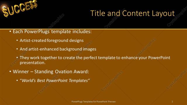 Title and Content presentation slide layout