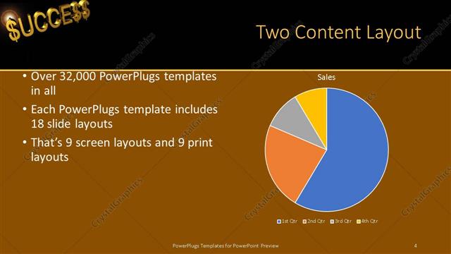 Two Content presentation slide layout