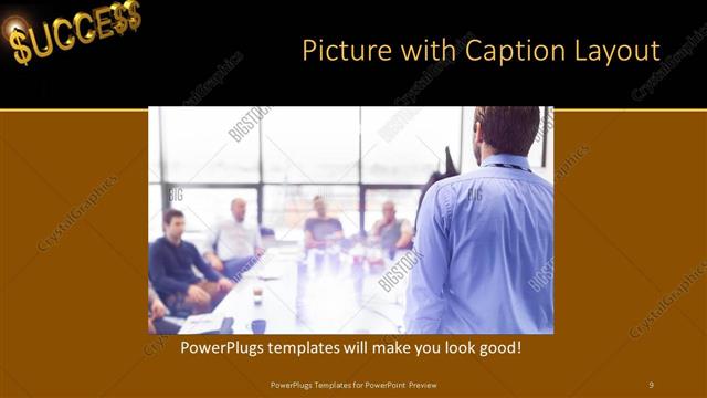 Picture with Caption presentation slide layout
