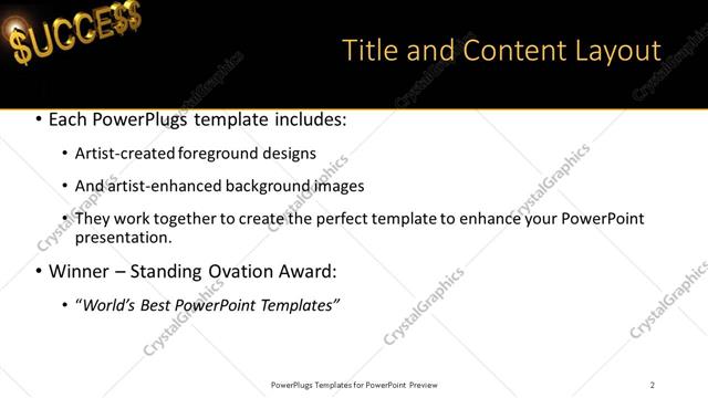 Title and Content presentation slide layout