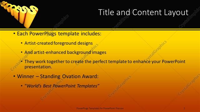 Title and Content presentation slide layout