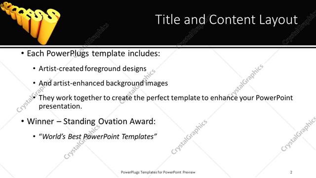 Title and Content presentation slide layout