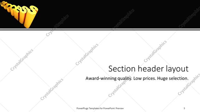 Section Header presentation slide layout