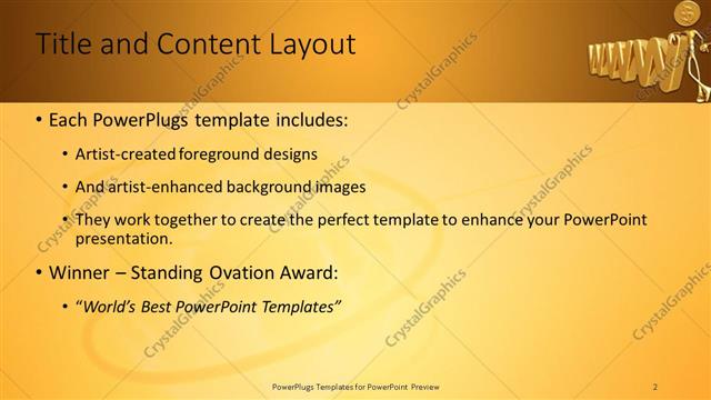 Title and Content presentation slide layout