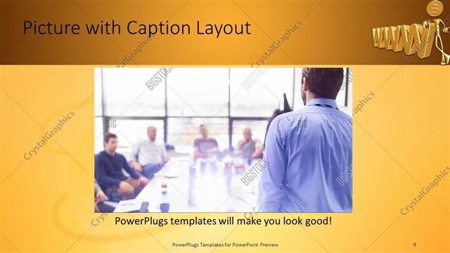 Picture with Caption presentation slide layout