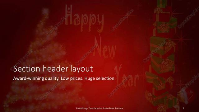 Section Header presentation slide layout