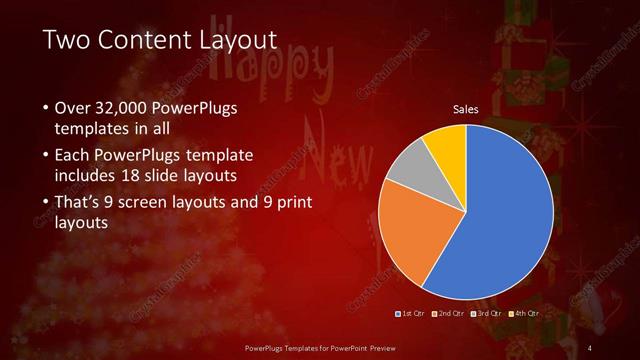 Two Content presentation slide layout