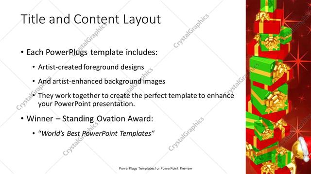 Title and Content presentation slide layout