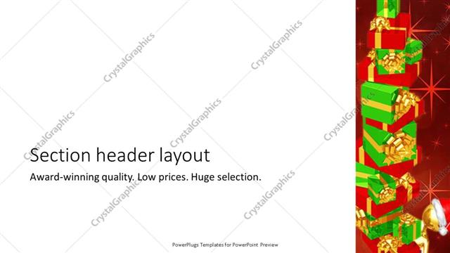 Section Header presentation slide layout
