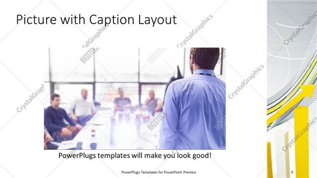 Picture with Caption presentation slide layout