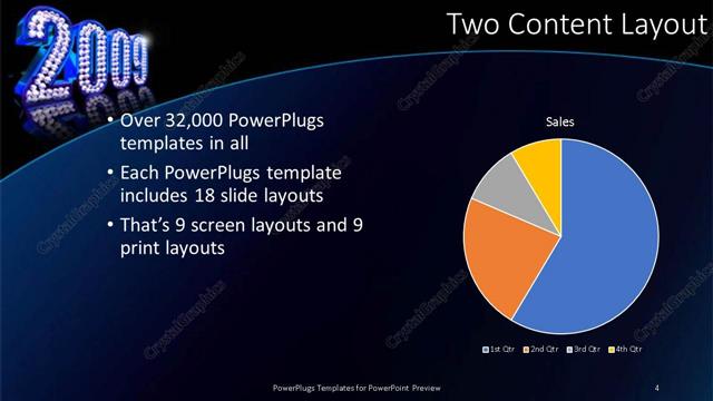 Two Content presentation slide layout