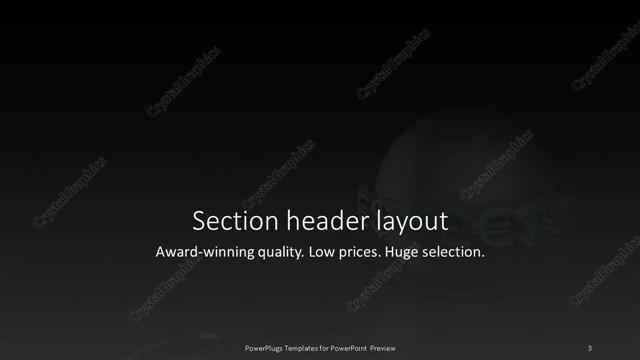 Section Header presentation slide layout