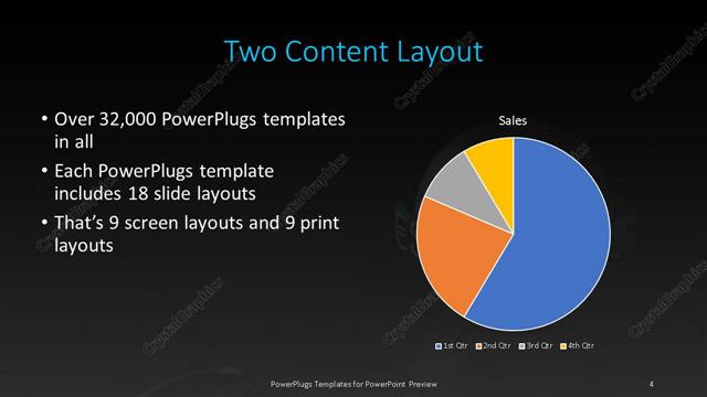 Two Content presentation slide layout