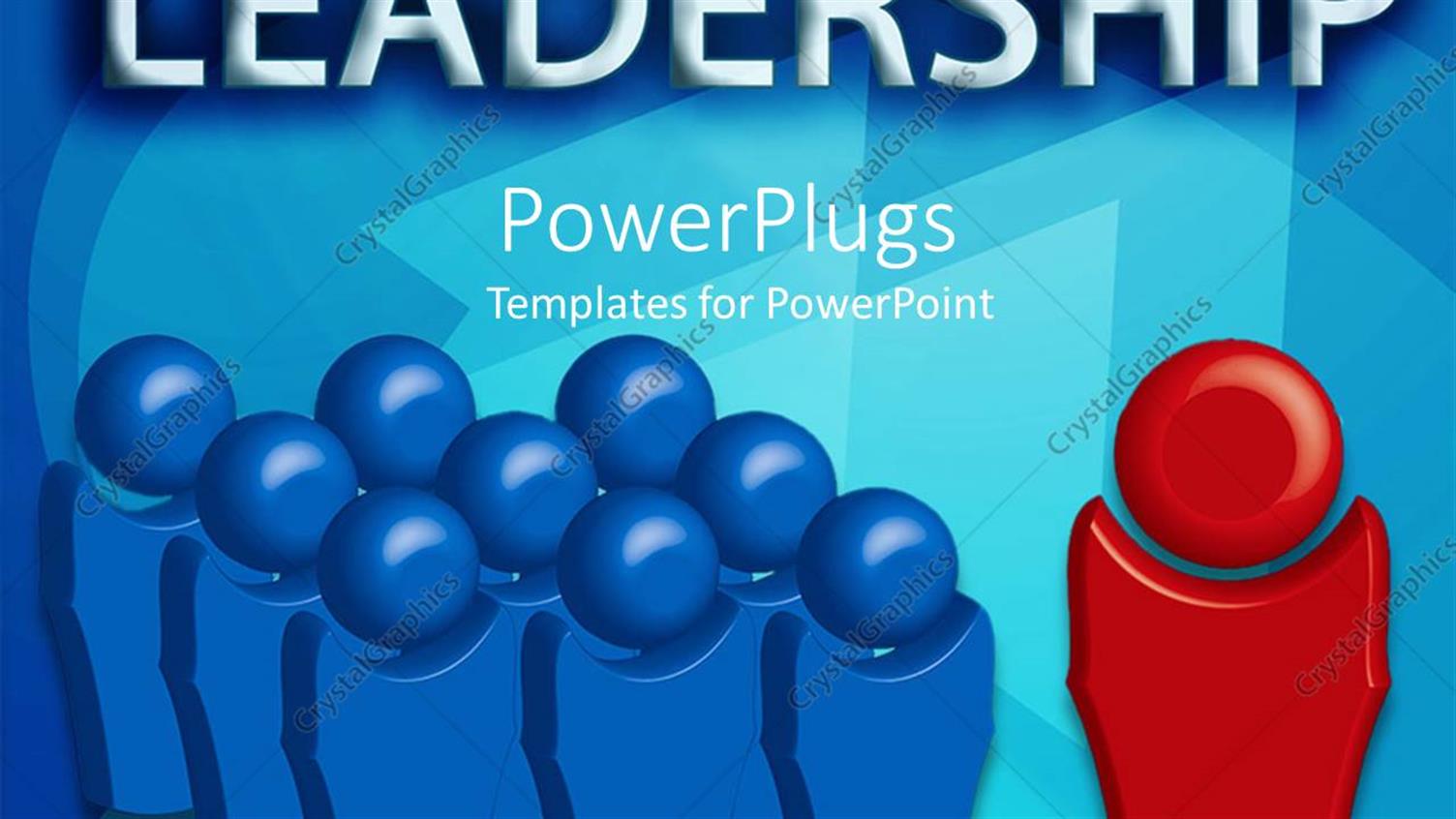 Featuring 3D Graphics of some Blue Characters with an Outstanding Red One