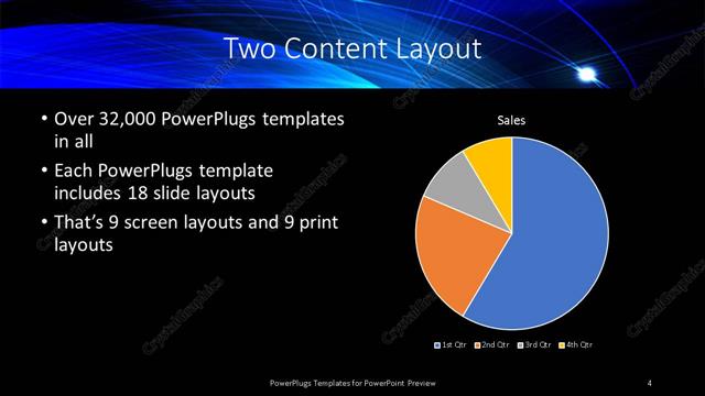 Two Content presentation slide layout