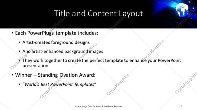 Title and Content presentation slide layout