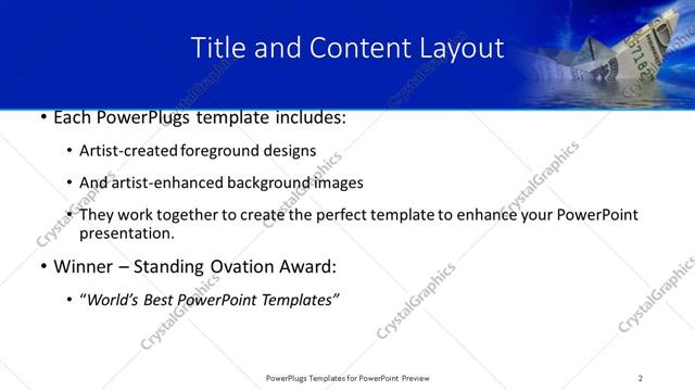 Title and Content presentation slide layout