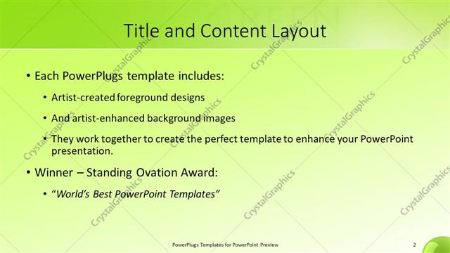 Title and Content presentation slide layout