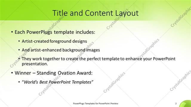 Title and Content presentation slide layout