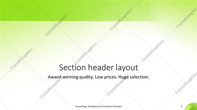 Section Header presentation slide layout