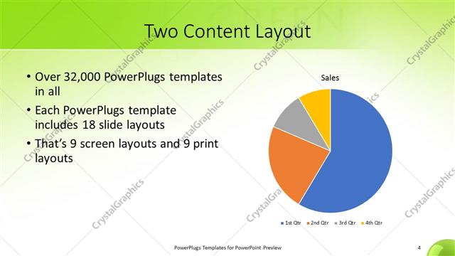 Two Content presentation slide layout