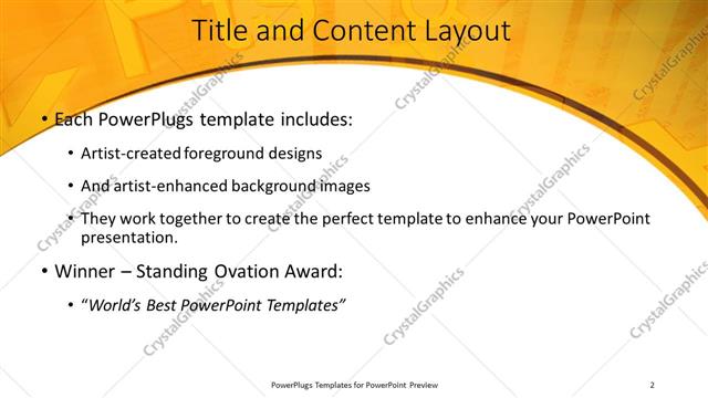 Title and Content presentation slide layout