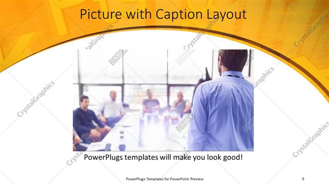 Picture with Caption presentation slide layout