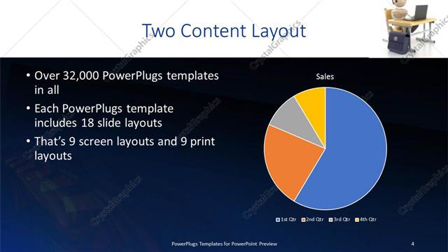 Two Content presentation slide layout