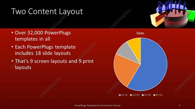 Two Content presentation slide layout