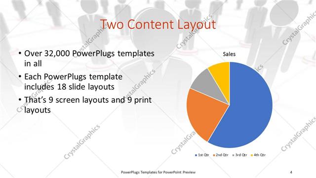 Two Content presentation slide layout